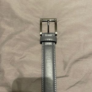 Grey Leather Belt